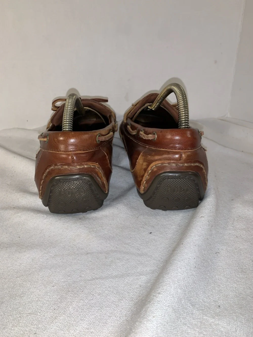 Polo by Ralph Lauren Brown Leather Moc-Toe Boat Shoes